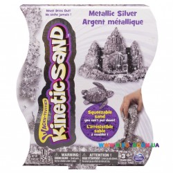 Кинетический песок Wacky-tivities Kinetic Sand METALLIC серебро 71408S